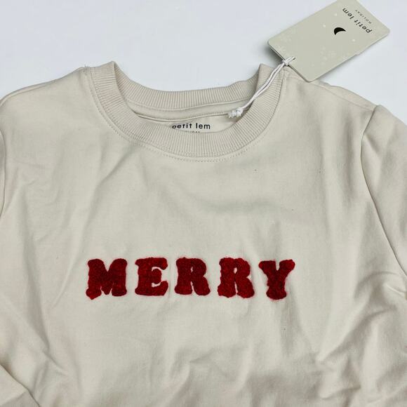 NWT Petit Lem Size 4 Organic Merry Sweatshirt - Picture 3 of 4